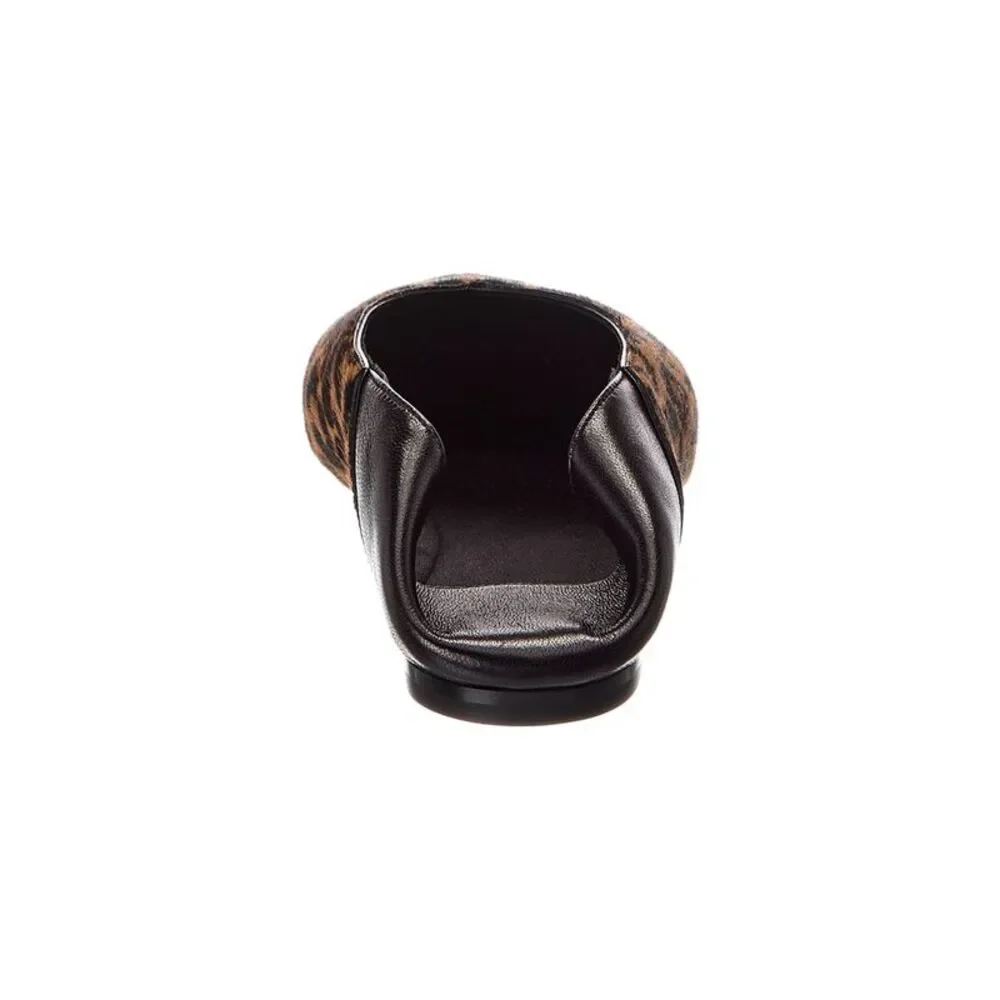 Saint Laurent Kamari Haircalf & Leather Flat, Brown - Picture 3 of 5